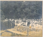 Pose de la première pierre du bâtiment St Joseph