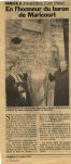 Inauguration d'une plaque en l'honneur du baron de Maricourt