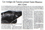 Les vestiges de l'ancien prieuré Saint-Maurice mis à jour