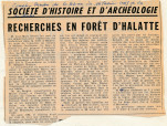 Recherches en forêt d'Halatte