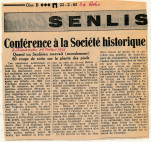 Conférence à la Société historique