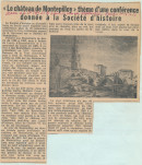 Le château de Montepilloy, thème d'une conférence donnée à la Société d'histoire