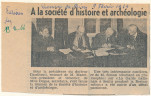 A la Société d'Histoire et d'Archéologie