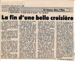 La fin d'une belle croisière