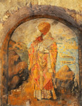 Fresques de saint Denis et saint Éleuthère (détail)