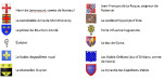 Blasons des différentes seigneuries dans la mouvance de la royauté valoisienne