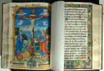 Christ en croix - enluminure sur parchemin