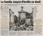 La famille Amyot d'Inville en deuil