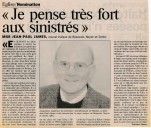 Mgr Jean-Paul James, nouvel évêque de Beauvais, Noyon et Senlis "Je pense très fort aux sinistrés"