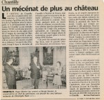 Chantilly : un mécénat de plus au château