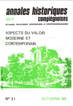031 - Automne 85 - Aspects du Valois moderne et contemporain vignette