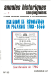 039 - Automne 87 - Religion et Révolution en Picardie 1789-1800 vignette